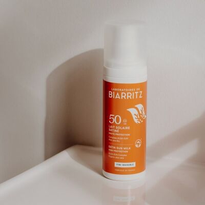 Lait solaire satiné SPF50