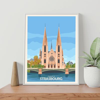 POSTER 18 CM BY 24 CM STRASBOURG CATHEDRAL