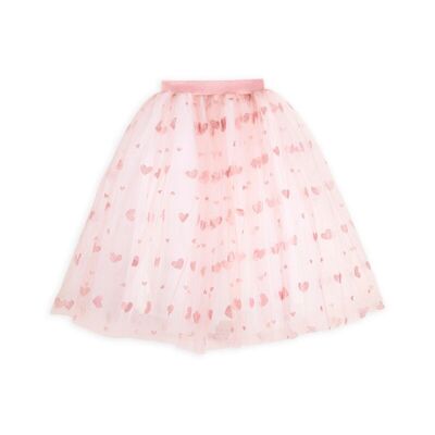 Long sequined heart petticoat