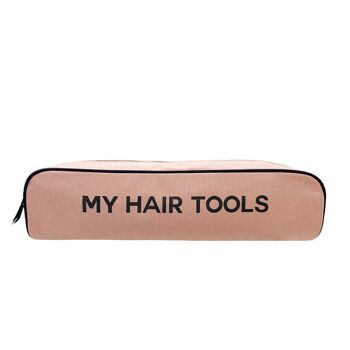 Étui de voyage pour outils d'enveloppement de cheveux spacieux, rose/blush 1