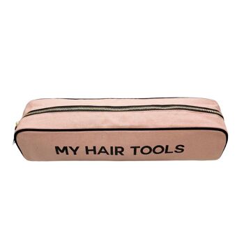 Étui de voyage pour outils d'enveloppement de cheveux spacieux, rose/blush 10