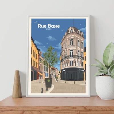 POSTER 18 CM BY 24 CM LILLE RUE BASSE
