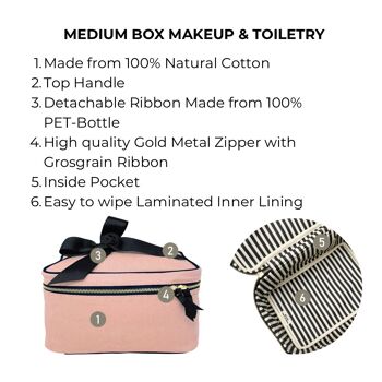Boîte moyenne de maquillage et de toilette, rose/blush 4
