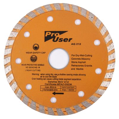 115mm (4.5") Wet & Dry Diamond Cutting Disc - By Pro User