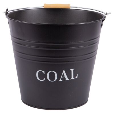 Cubo para carbón de hierro fundido negro de 12 litros - de Blackspur