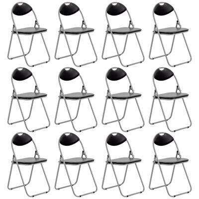 Harbour Housewares Chaise de bureau rembourrée et pliante noire - Palette de 108