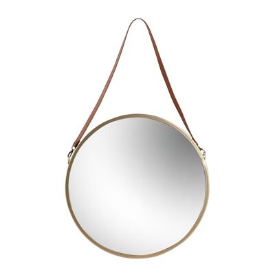 Harbour Housewares Miroir Mural Rond Encadré - Ceinture - 40 cm - Or