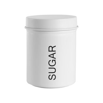 Boîte de rangement pour sucre vintage Harbour Housewares - Blanc mat 1