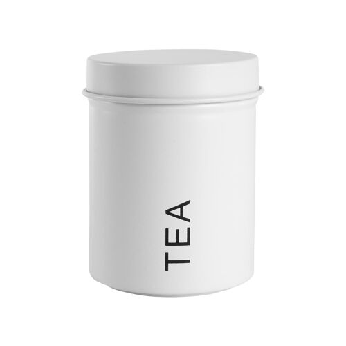 Harbour Housewares Vintage Tea Storage Canister - Matte White