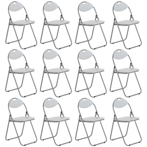 Harbour Housewares White Padded Folding Desk Chair - Pallet of 108