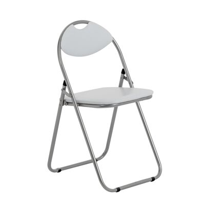 Harbour Housewares Silla de escritorio plegable, acolchada, color blanco