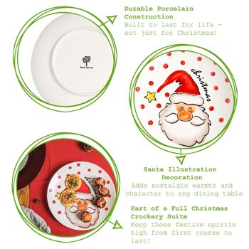 Assiette de Noël Nicola Spring - 25.5cm - Père Noël 4