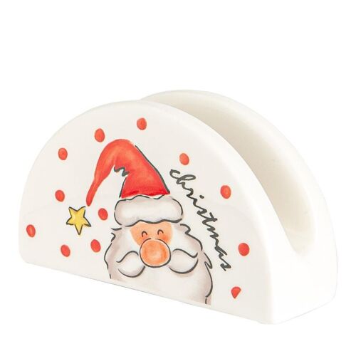 Nicola Spring Christmas Napkin Holder - 13cm - Santa