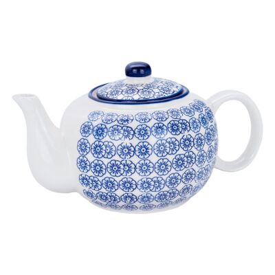 Nicola Spring Patterned Porcelain Teapot - Blue Flower