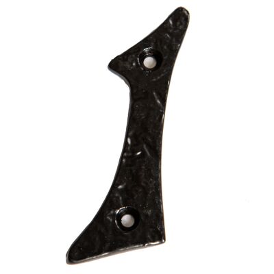 Numero 1 Numero civico in ferro rustico nero da 80 mm – Con martello e pinze
