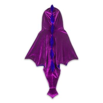 La cape de déguisement dragon en velours bleu & violet 1