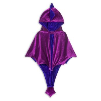 La cape de déguisement dragon en velours bleu & violet 2