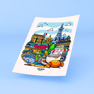 Paris city poster