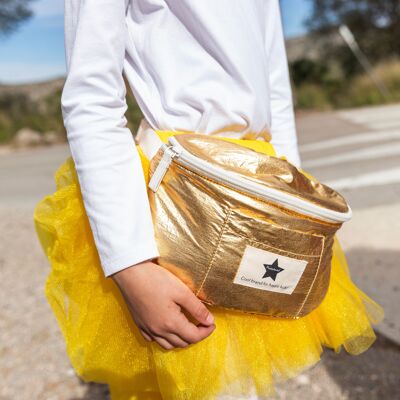 Gold metallic fanny pack