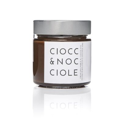 "Ciocc&Hazelnuts" Spread Cream - Artisan spread cream with Dark Chocolate and Piedmont Hazelnuts - 250 gr