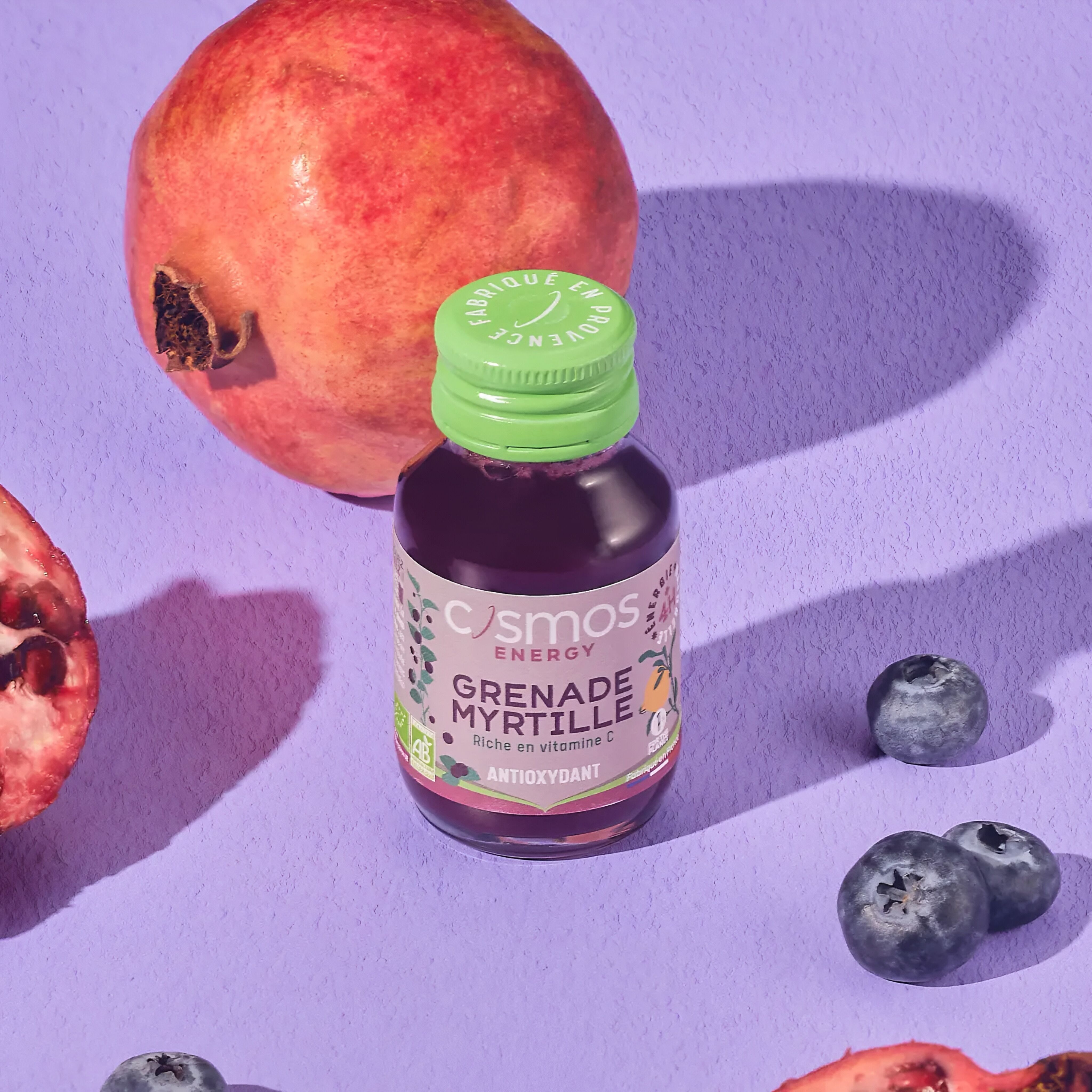 COSMOS ENERGY - Shot Energizante: Granada de Arándano Bio