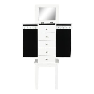 MDF JEWELRY BOX 40X36X154 2 WHITE LACQUERED DRAWERS JO208628