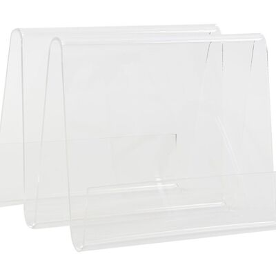 ACRYLIC MAGAZINE RACK 30X31X25 MULTIPLE TRANSPARENT MB185562