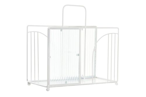 REVISTERO METAL CRISTAL 36X16X34 BLANCO LD191277