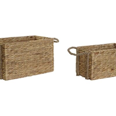 PANIER SET 2 CORDE FIBRE 40X25X25 NATUREL DC209062