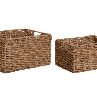BASKET SET 2 METAL FIBER 36X28X21 NATURAL DC211861