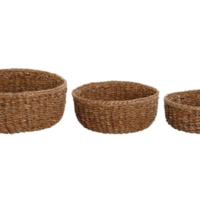 BASKET SET 3 FIBER 30X30X13 NATURAL DC211857