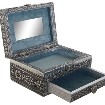 COFFRET A BIJOUX BOIS ALUMINIUM 17,5X12,5X8,5 ELEPHANT JO208305