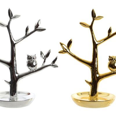 RING RESIN 14X7X17 OWL TREE 2 ASSORTMENTS. JO210212