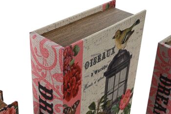 COFFRET LIVRE SET 3 TOILES 22X7.5X30 FLORAL 2 ASSORTIMENTS. CG210436 2