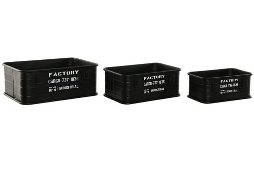 CAJA SET 3 METAL 46X31X19 NEGRO MB212979