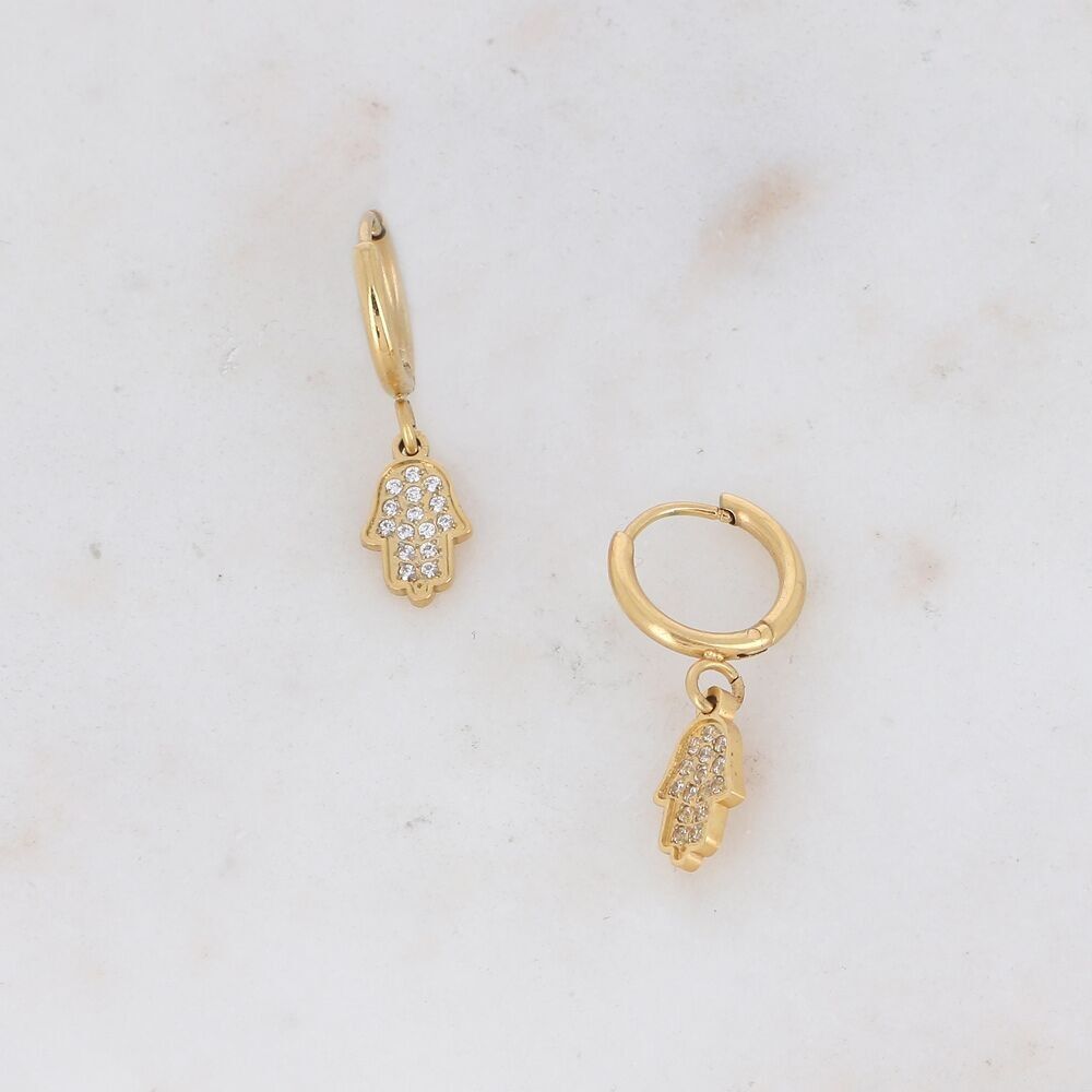 Haupt-Creolen – aus Edelstahl mit Zirkoniumoxiden