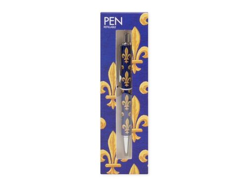 Ballpen in box, Fleur de Lys