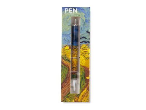 Ballpen in box , Vincent van Gogh, Wheatfield with crows in Auvers
