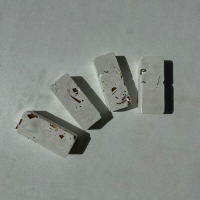 Magnete in cemento rettangolare x4 | Magnete in cemento x4 "DENEB"
