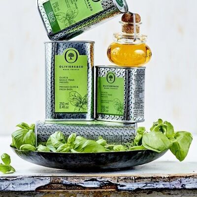 ACEITE AROMÁTICO DE OLIVA Y ALBAHACA FRESCO PRENSADO 500 ML