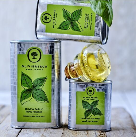 Olio aromatico di oliva e basilico appena spremuto - 500 ml