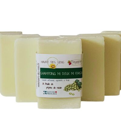 CHAMPÚ SÓLIDO CON ACEITE DE SEMILLA DE UVA