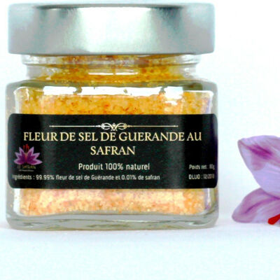 Guérande fleur de sel with saffron, 80gr