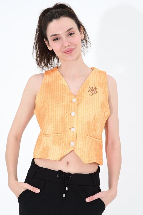 Top sans manche orange - T-10940 - 6996