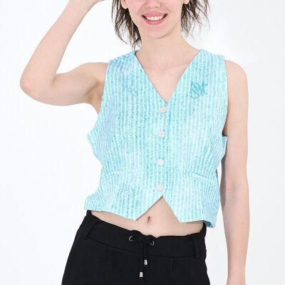 Top sin mangas azul cielo - T-10940 - 6994