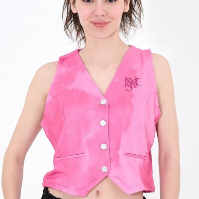 Pink sleeveless top - T-10940 - 6859