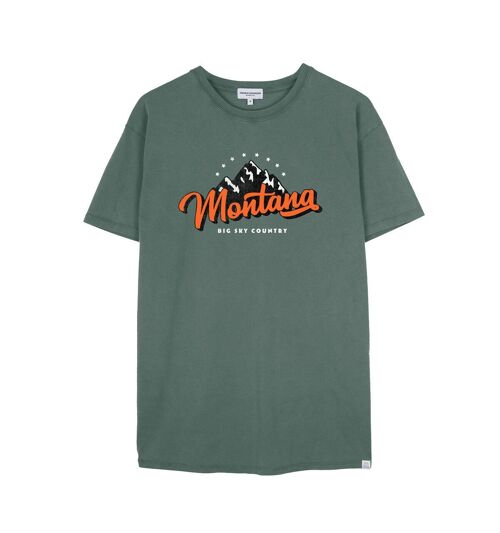 Green French Disorder washed Montana t-shirts for men