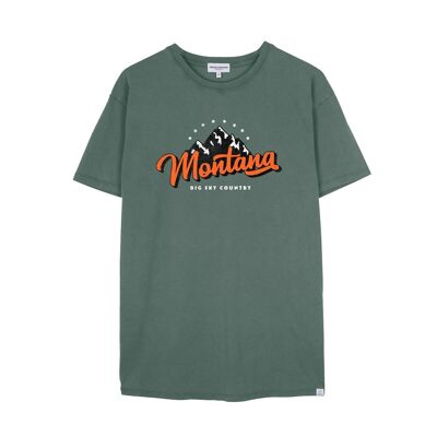 T-shirt da uomo Green French Disorder lavate Montana