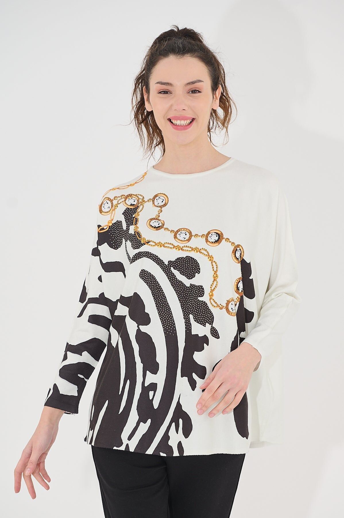 Maglione ampio taglia unica - H-0220-6426