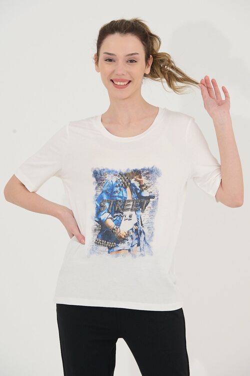 Tee-shirt blanc - T-10865-6811